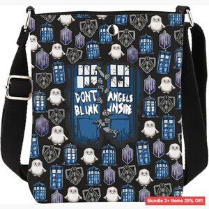 Canvas Crossbody Bag with Adjustable Strap, 3 Pockets, Waterproof Material